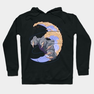 Tiger Hand - The Great Japanese Wave 3 - Yabisan vector art - Hoodie